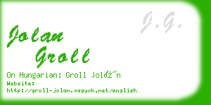 jolan groll business card